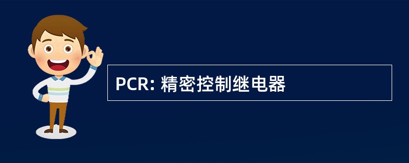 PCR: 精密控制继电器