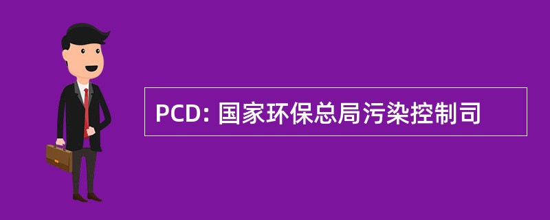 PCD: 国家环保总局污染控制司