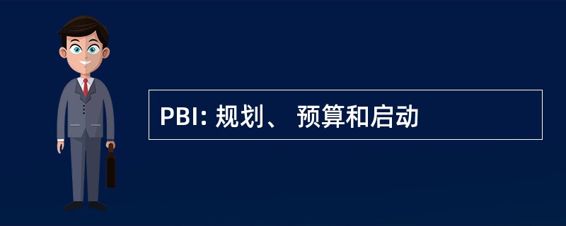 PBI: 规划、 预算和启动