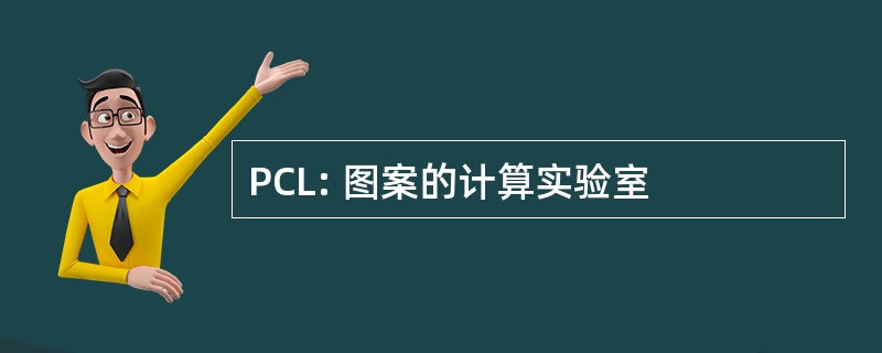 PCL: 图案的计算实验室