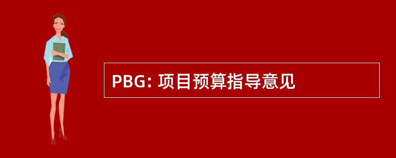 PBG: 项目预算指导意见