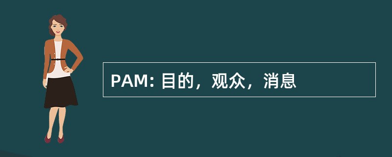 PAM: 目的，观众，消息