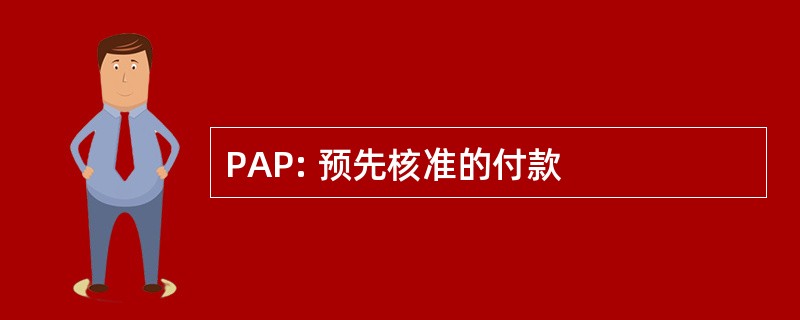 PAP: 预先核准的付款