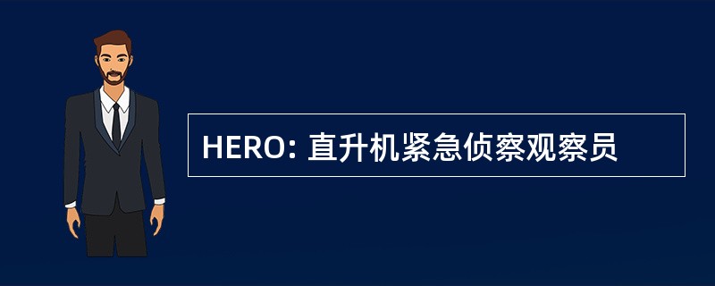 HERO: 直升机紧急侦察观察员