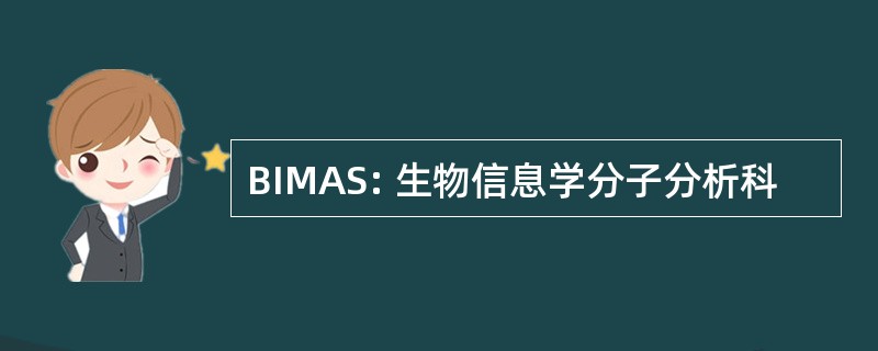 BIMAS: 生物信息学分子分析科