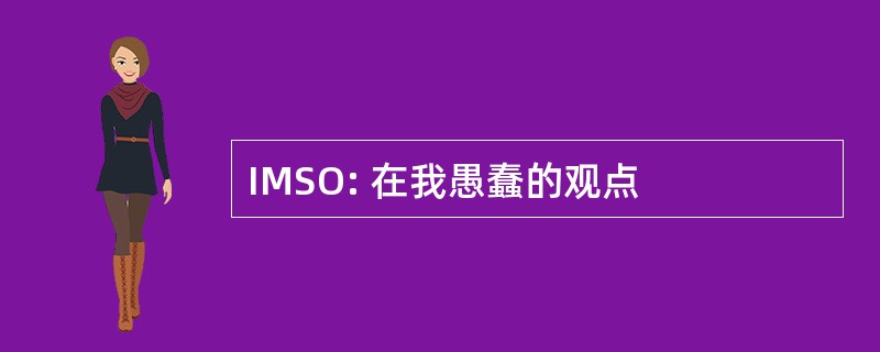 IMSO: 在我愚蠢的观点