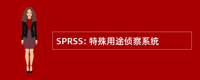 SPRSS: 特殊用途侦察系统