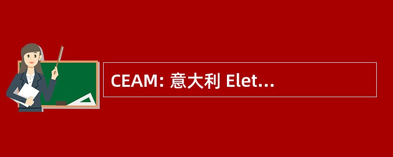 CEAM: 意大利 Elettromeccaniche 汽车摩托