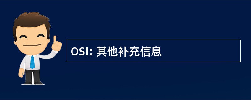 OSI: 其他补充信息