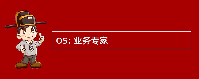 OS: 业务专家