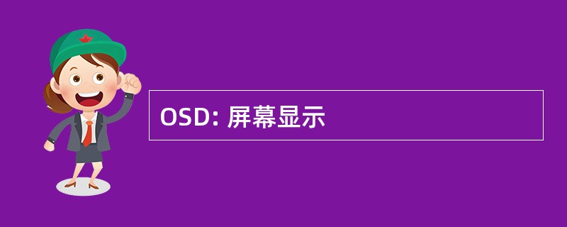 OSD: 屏幕显示