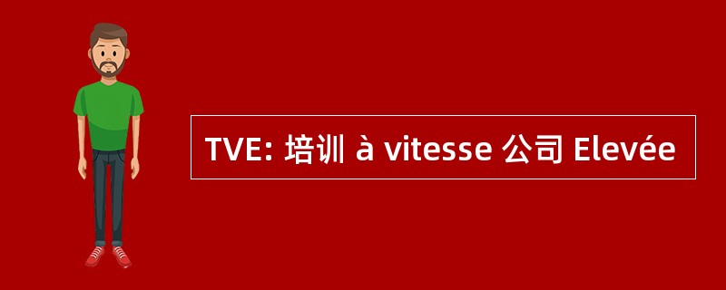 TVE: 培训 à vitesse 公司 Elevée