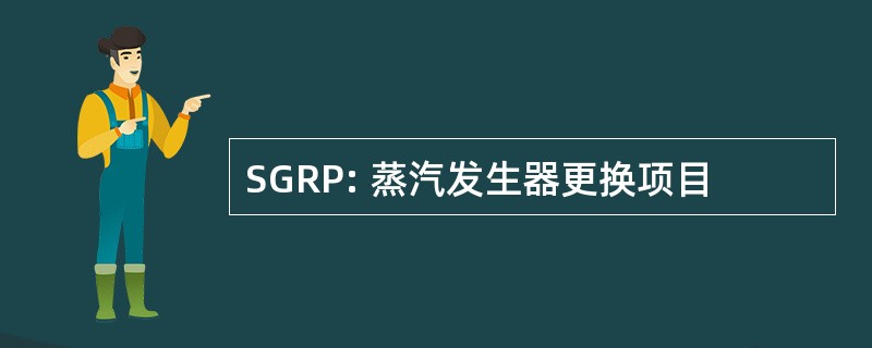 SGRP: 蒸汽发生器更换项目