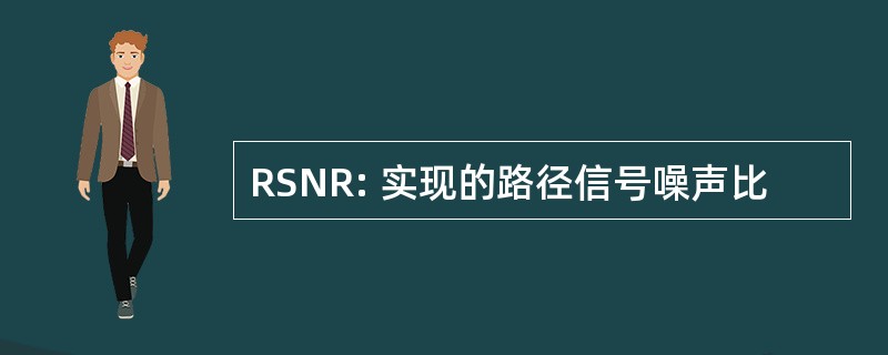 RSNR: 实现的路径信号噪声比