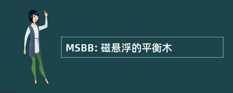 MSBB: 磁悬浮的平衡木