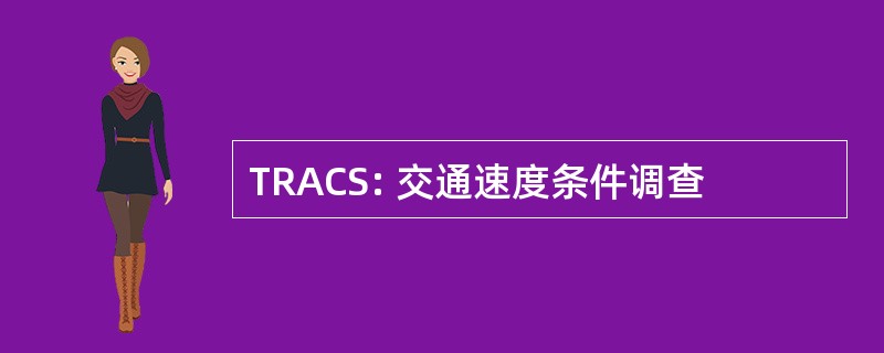 TRACS: 交通速度条件调查