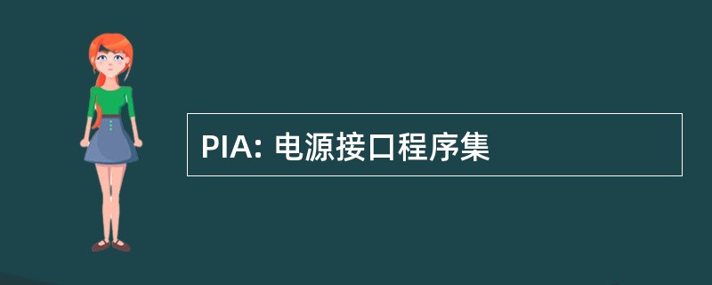 PIA: 电源接口程序集