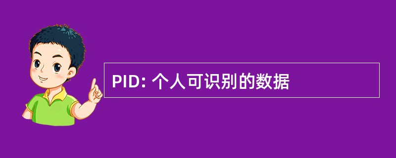 PID: 个人可识别的数据