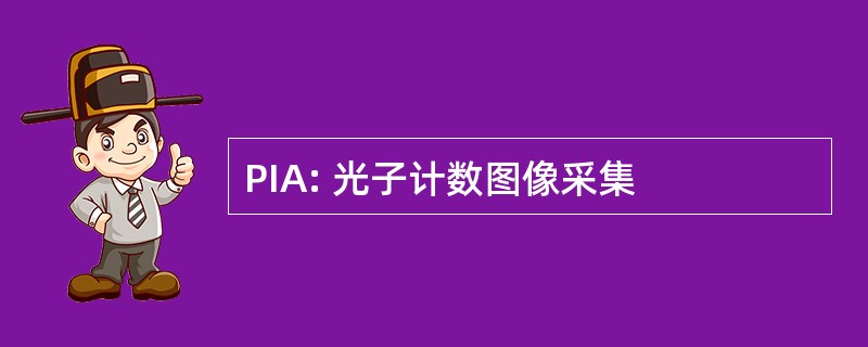 PIA: 光子计数图像采集