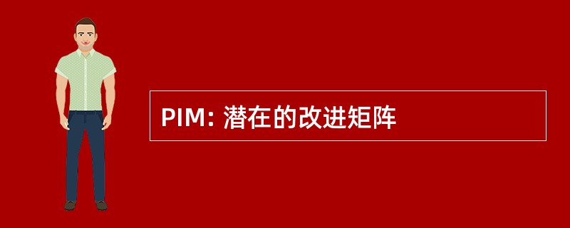 PIM: 潜在的改进矩阵