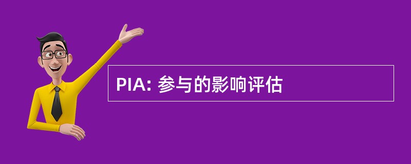 PIA: 参与的影响评估