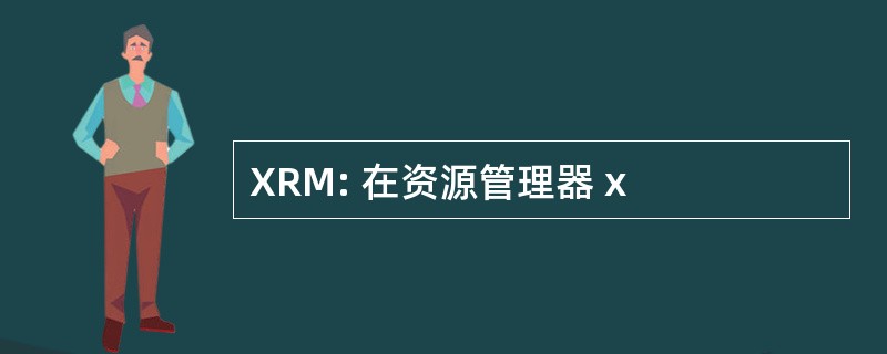 XRM: 在资源管理器 x