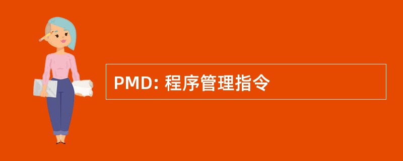 PMD: 程序管理指令