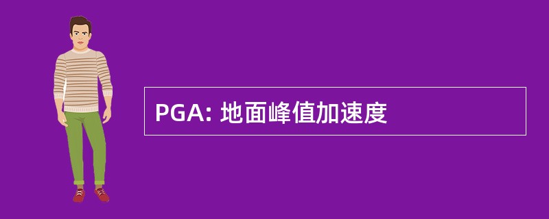 PGA: 地面峰值加速度