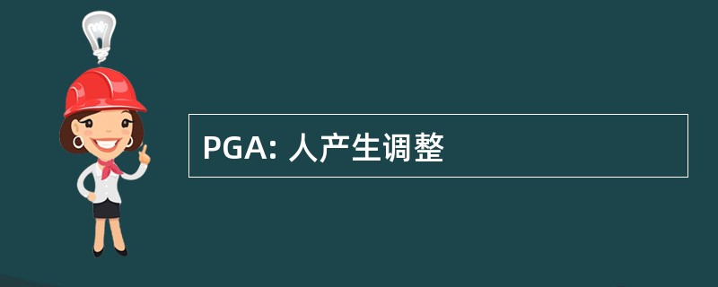 PGA: 人产生调整