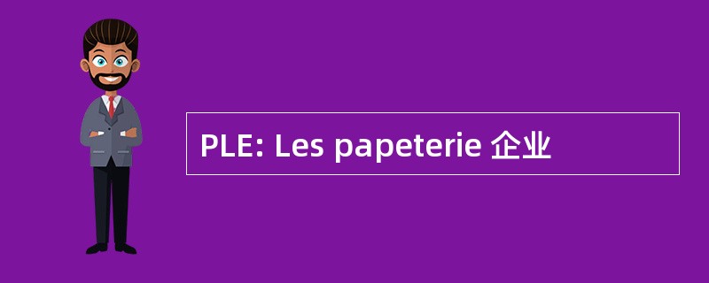 PLE: Les papeterie 企业