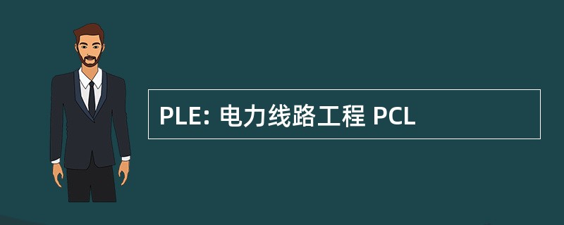 PLE: 电力线路工程 PCL