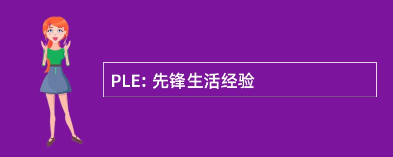 PLE: 先锋生活经验