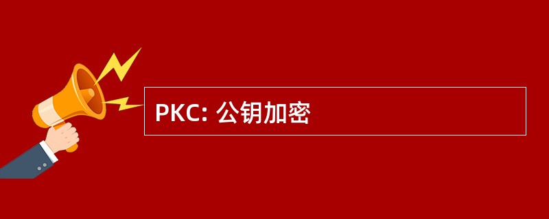 PKC: 公钥加密