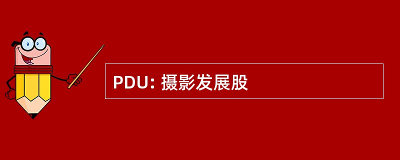 PDU: 摄影发展股