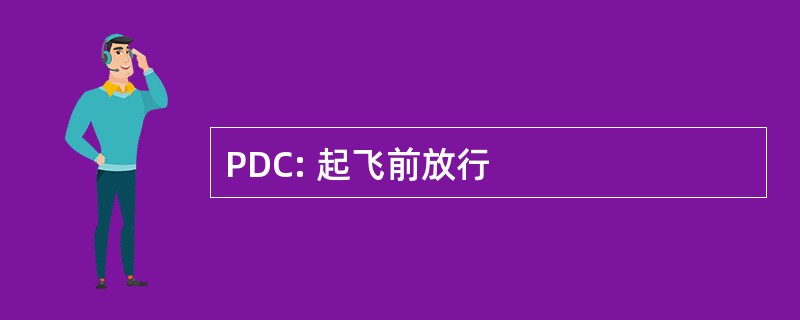 PDC: 起飞前放行