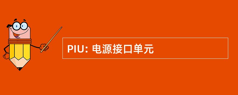 PIU: 电源接口单元