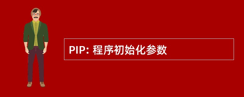 PIP: 程序初始化参数