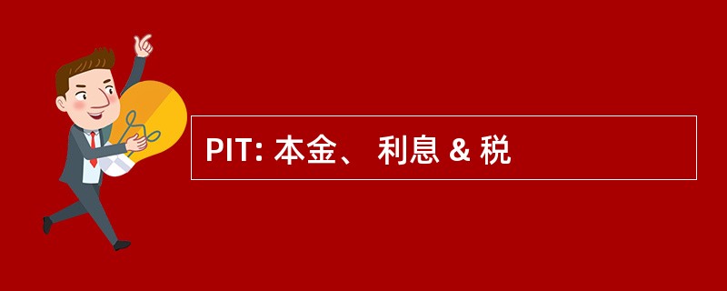 PIT: 本金、 利息 & 税