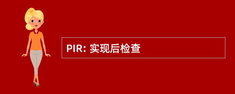 PIR: 实现后检查