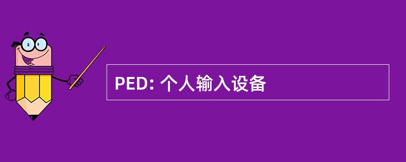 PED: 个人输入设备