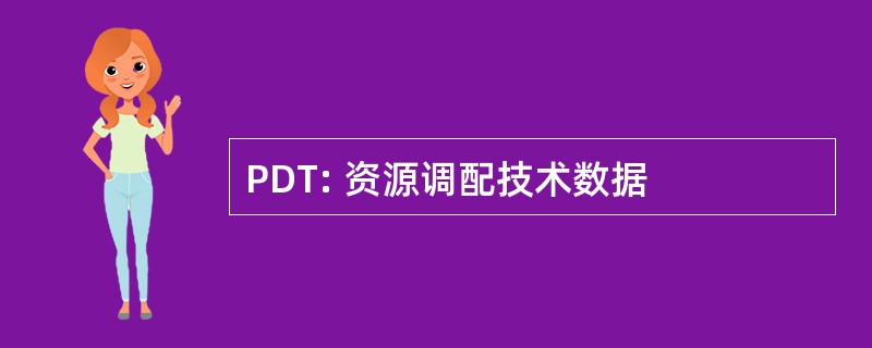 PDT: 资源调配技术数据