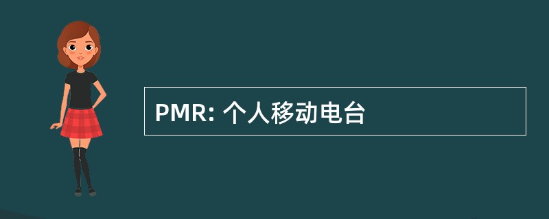 PMR: 个人移动电台