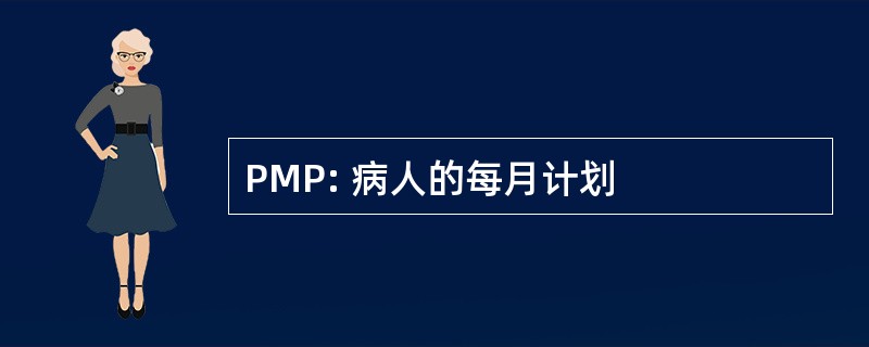 PMP: 病人的每月计划