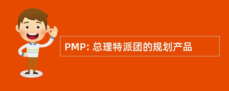 PMP: 总理特派团的规划产品