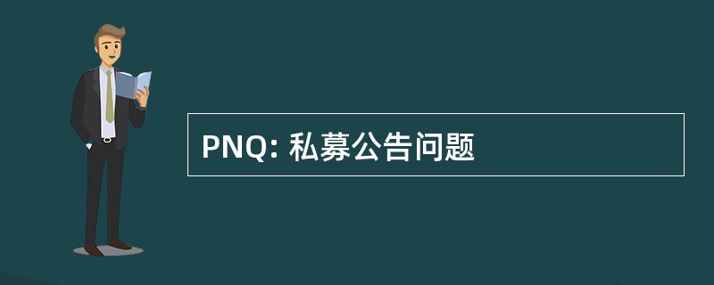 PNQ: 私募公告问题