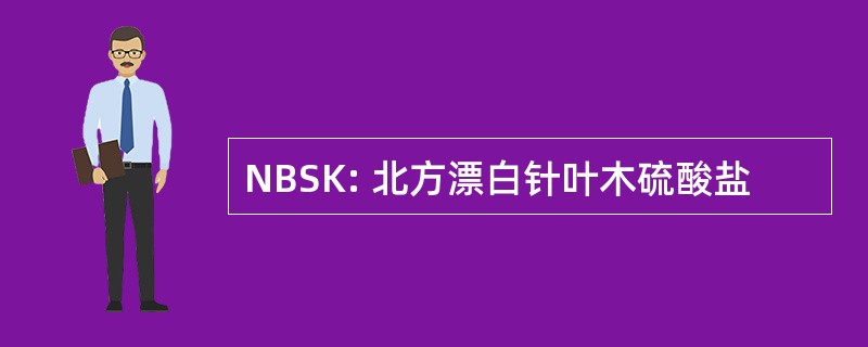 NBSK: 北方漂白针叶木硫酸盐