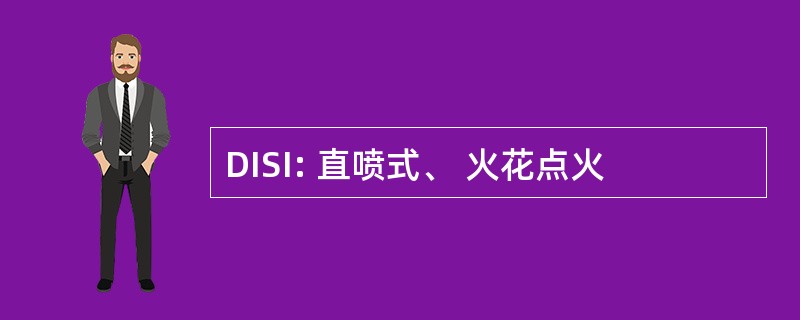 DISI: 直喷式、 火花点火