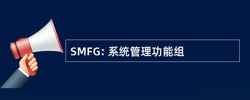 SMFG: 系统管理功能组