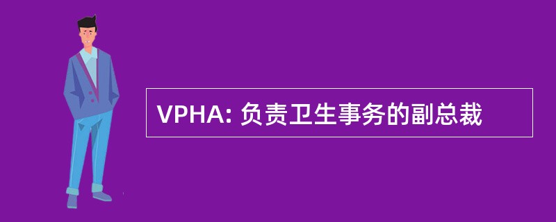 VPHA: 负责卫生事务的副总裁