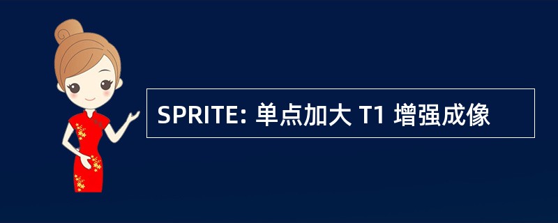 SPRITE: 单点加大 T1 增强成像